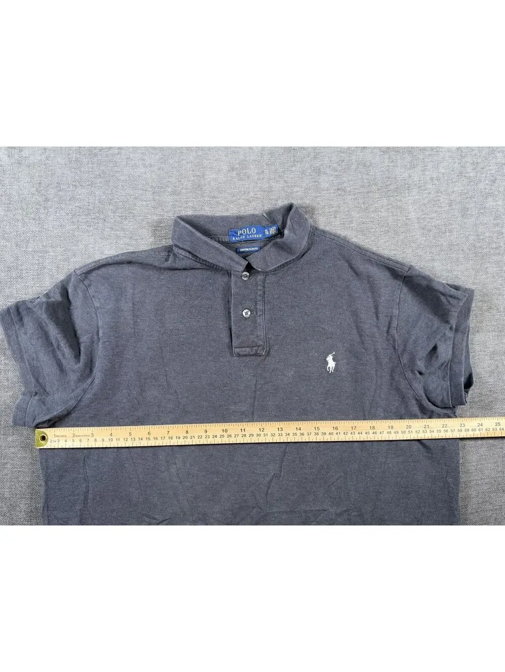Polo Ralph Lauren Custom Slim Fit XL Gray Polo Shirt